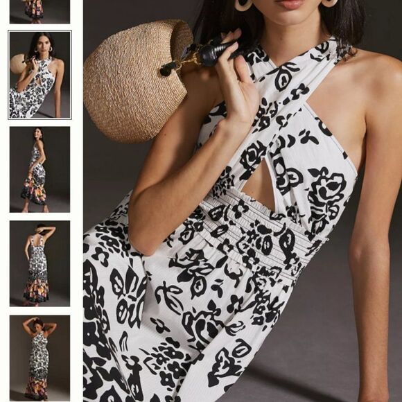 Anthropologie Plenty by Tracy Reese Halter Maxi Dress NWT - Picture 2 of 11